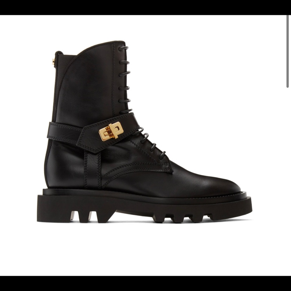 Givenchy black eden combat boot